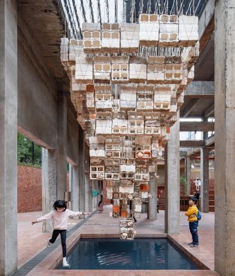 Inverted Architecture: A Mushroom Brick Pyramid